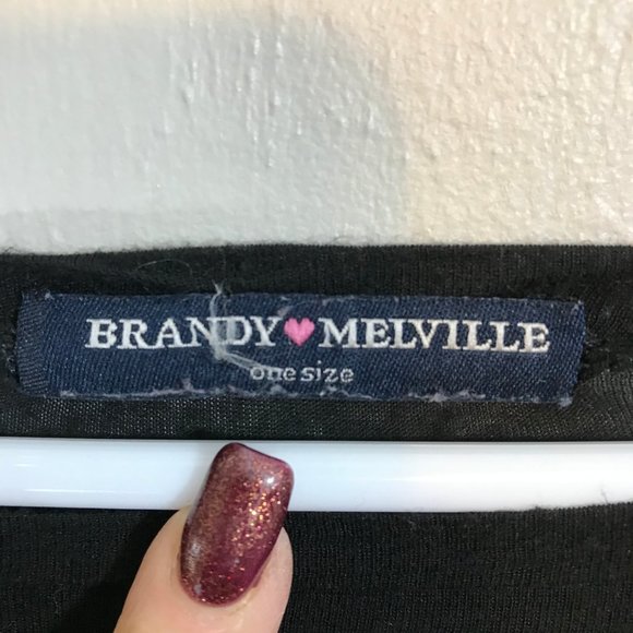 Brandy Melville Burnout Long Sleeve Tee Size OS - Picture 4 of 4